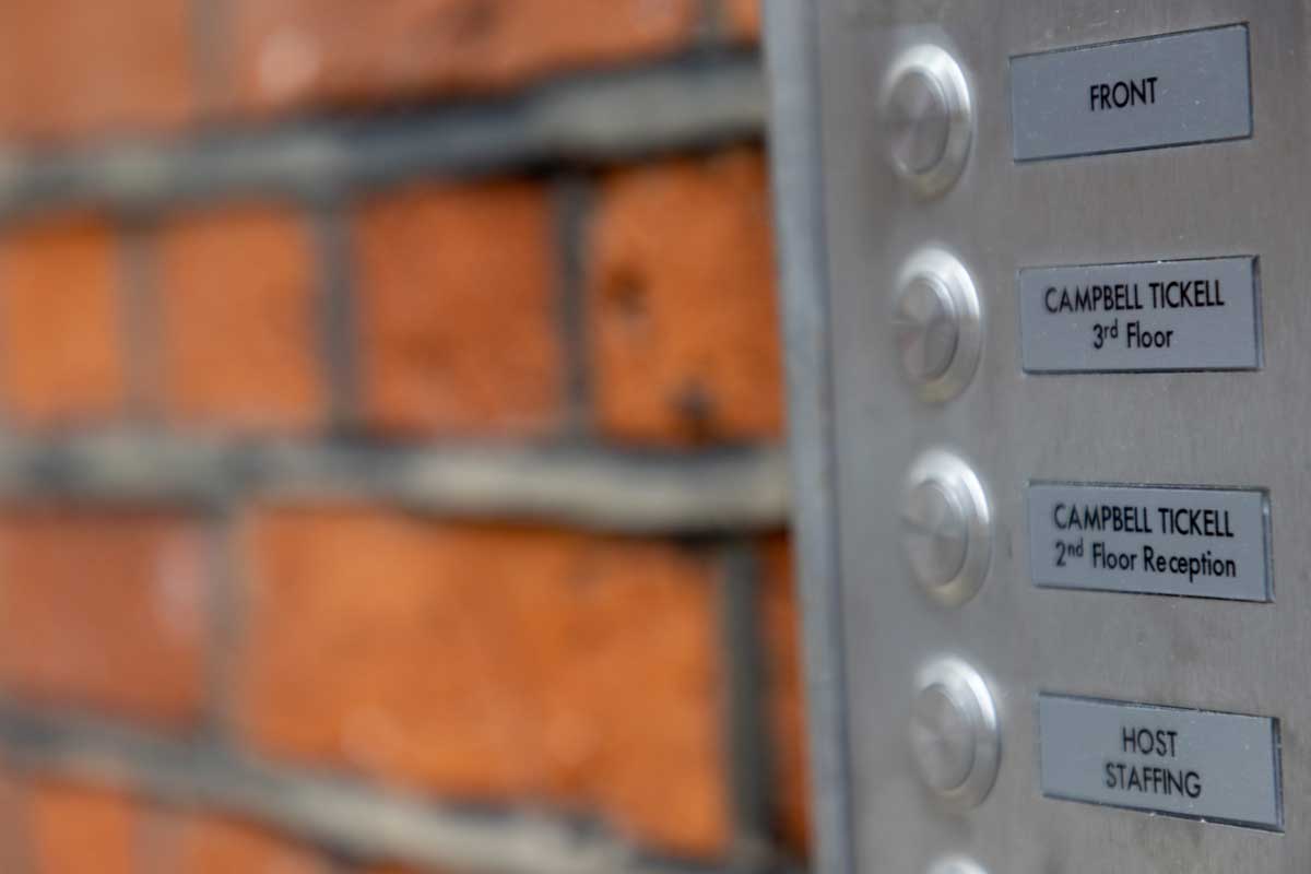 Entry buzzers for Campbell Tickell offices