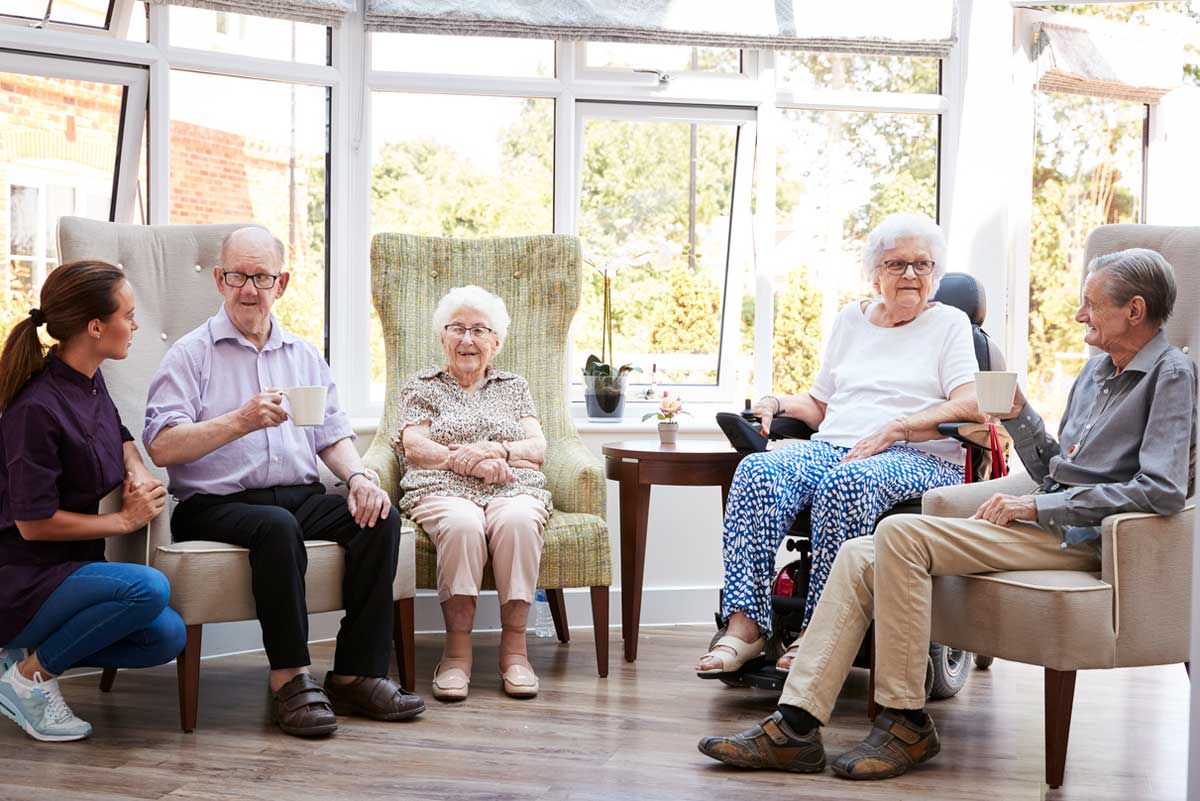 Residents of an old people's home