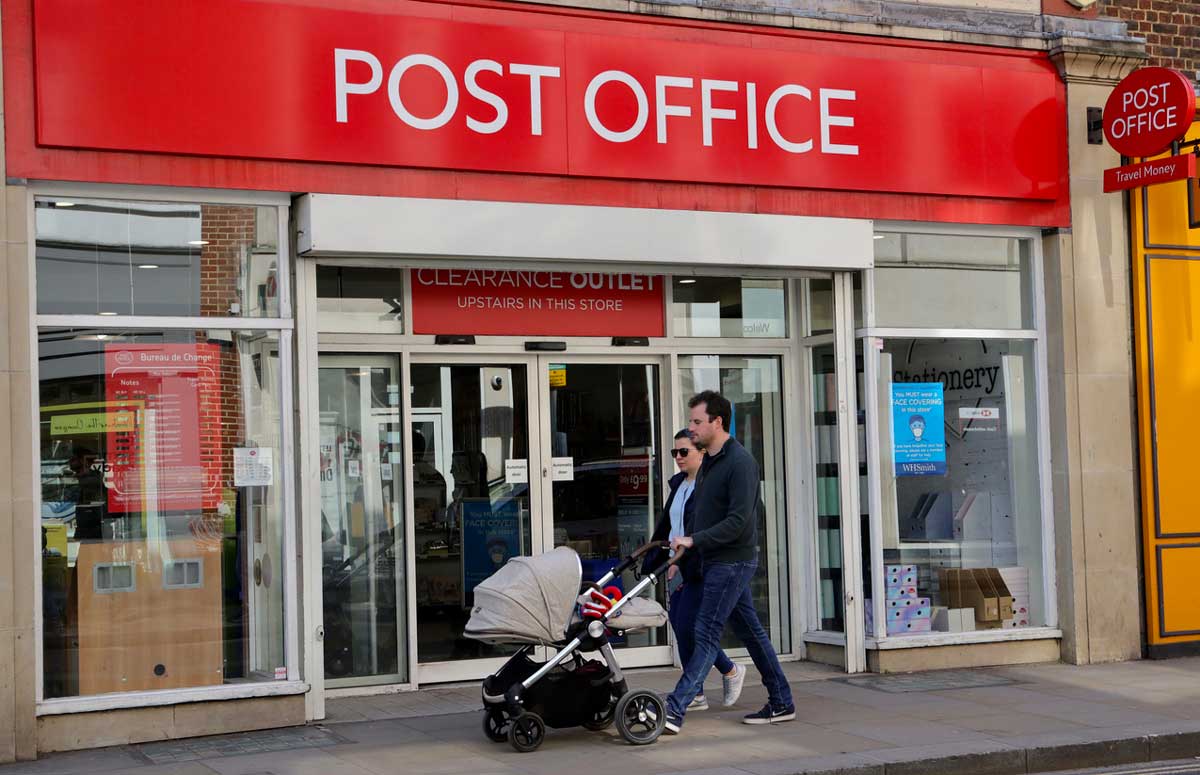 The exterior of a Post Office
