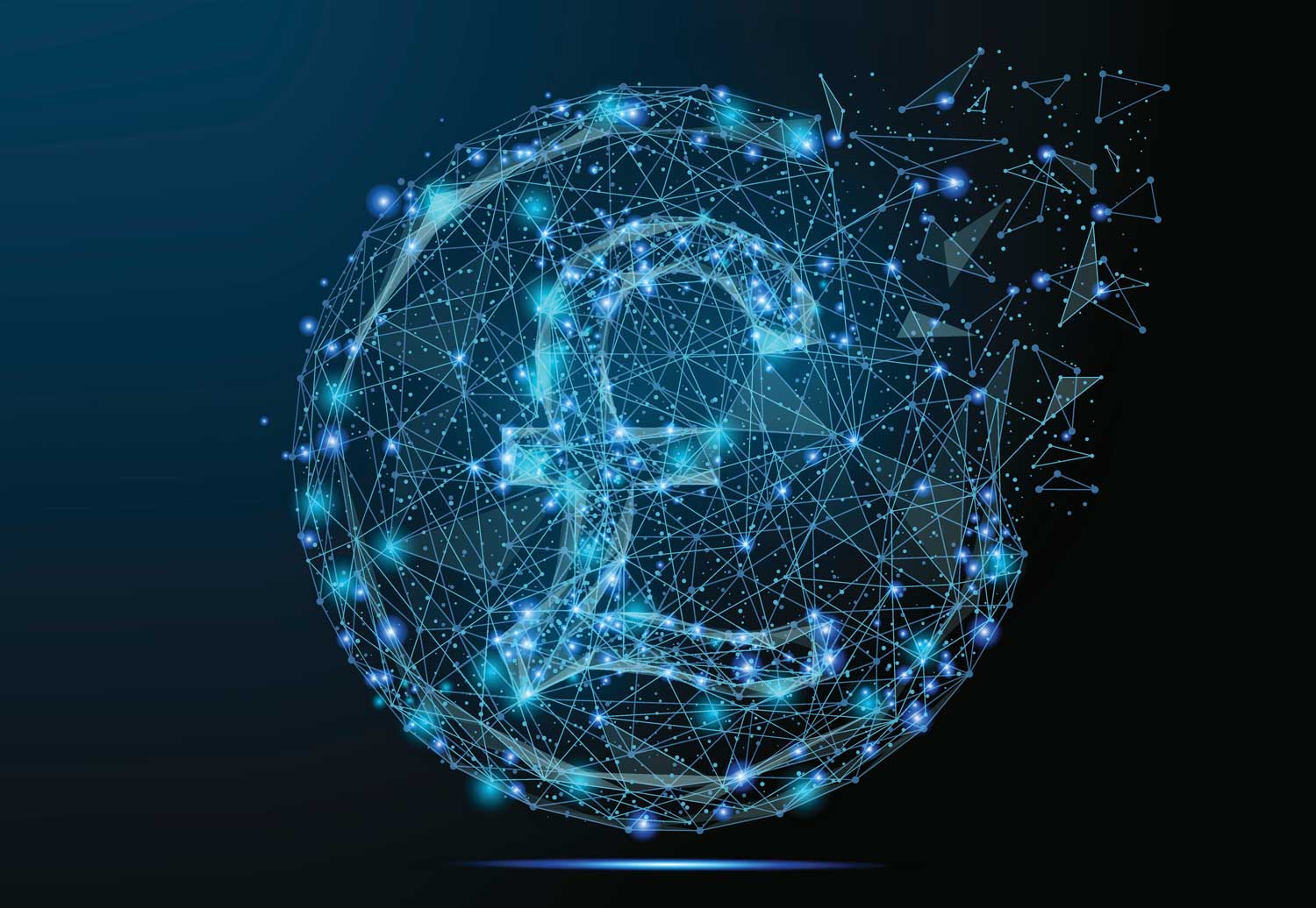 Abstract British pound sign