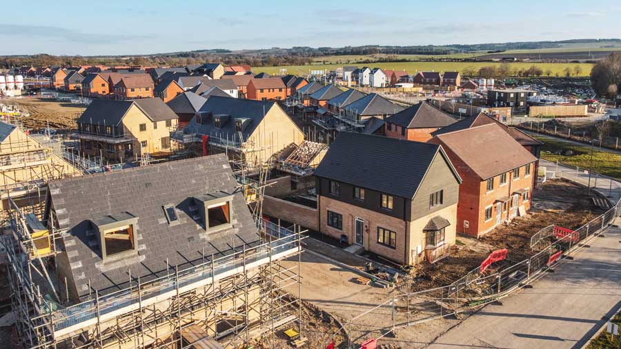 A housing development under construction