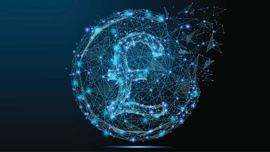 Abstract British pound symbol