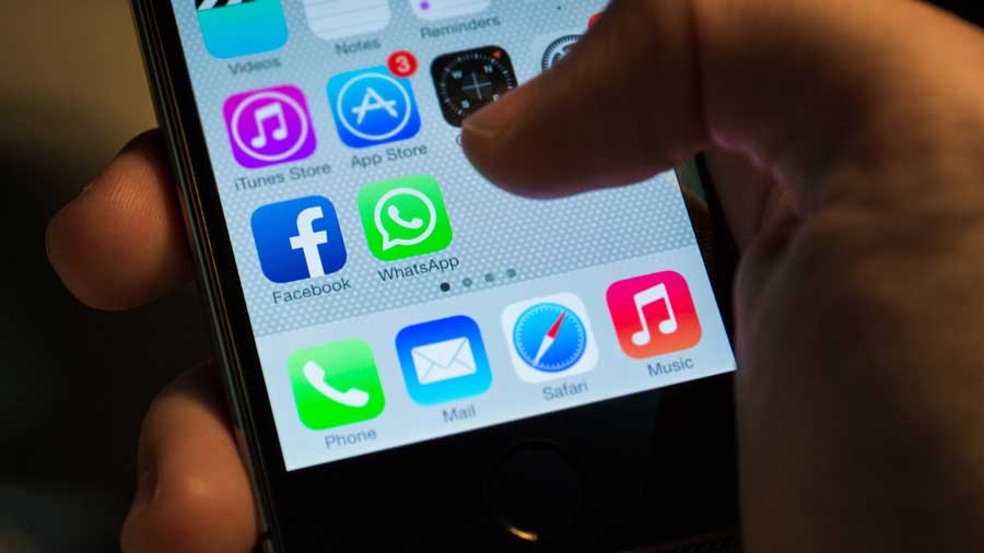Close-up of WhatsApp app on a smart phone