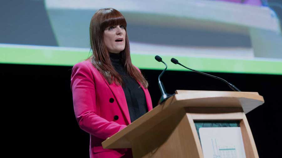 Ailbhe McLoughlin speaking at the ISHF conference in Dublin