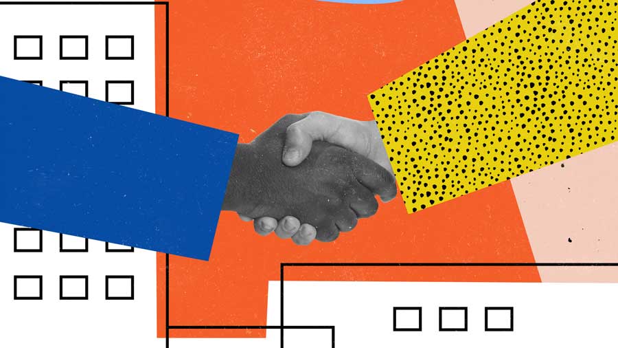 Hands shaking in agreement