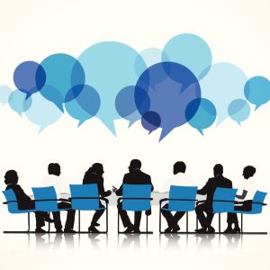 Vector Of Group Of People Discussing