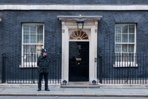 A guard in front of 10 Downing Street in London, the residence of Prime Minister of the United Kingdom.