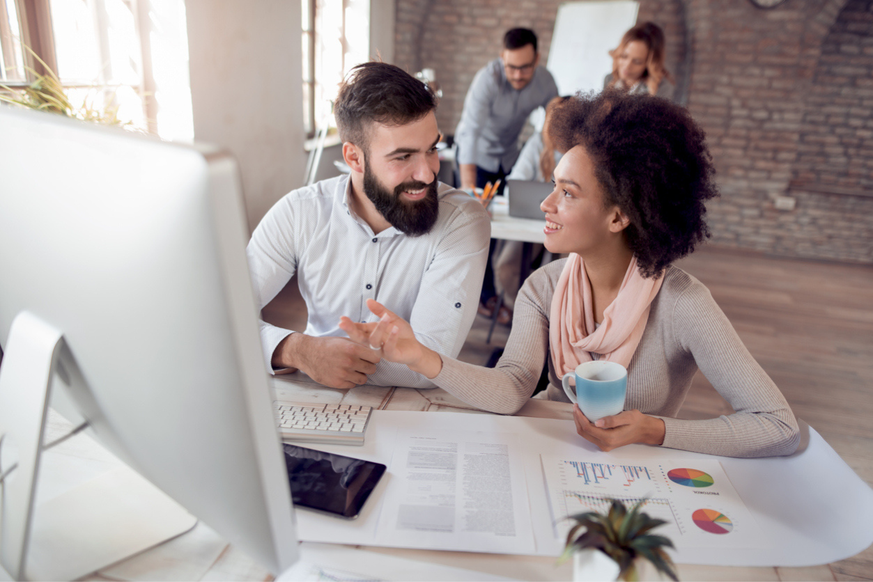 Business people working in modern office.