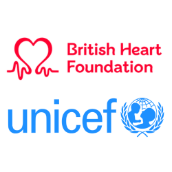 British Heart Foundation and UNICEF logo